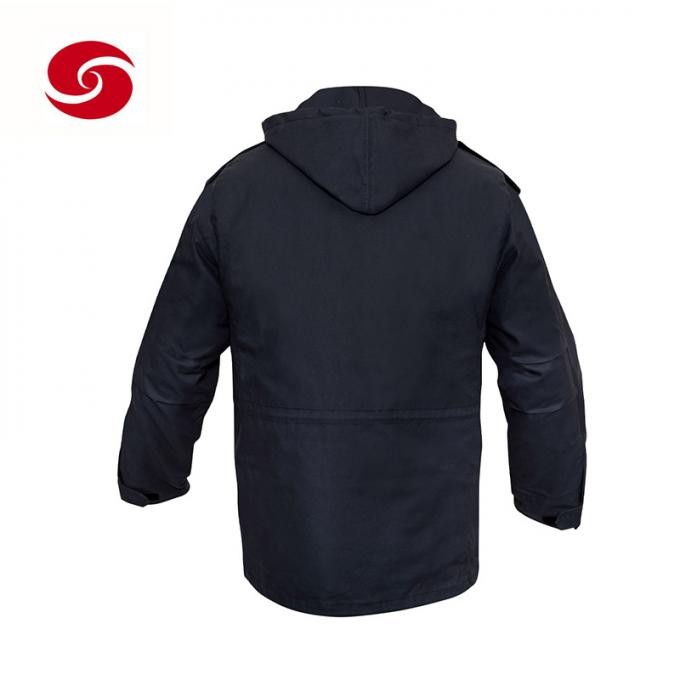 Navy Blue Security Guard Police M65 Jacket with Detachable Liner