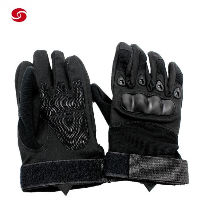 Tactical Military Police Multifunction Training Full Fingers Policeman Guard Safety Protective Work Duty Leather Gloves