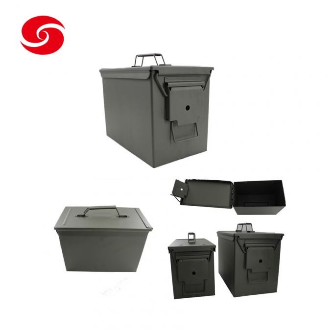 Green Army Standard M2a1 Gd1002 Wholesale Waterproof Military Metal Aluminum Bullet Storage Tool Box for Army