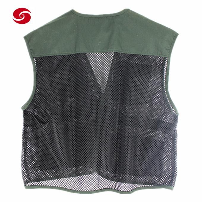 Multi-Pocket Polyester Breathable Mesh Summer Leisure Fishing Vest for Men