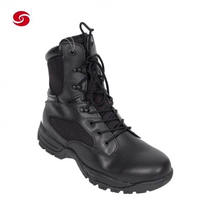 Black Tactical Boots/Army Boots/Combat Boots/Men Shoes Boots/Solider Boots/ Leather Boots/Police Boots