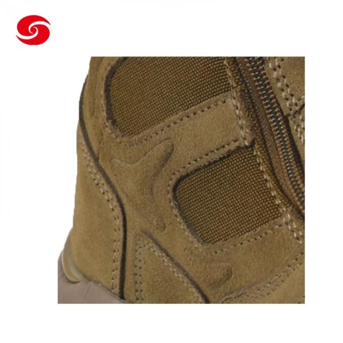 Desert Color Tan Side Zip Boots Military Training Boots Combat Boots