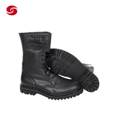 Black Cow Geunine Leather Tactical Boots/Police Boots/Army Boots/Combat Boots/Men Shoes Boots/Solider Boots