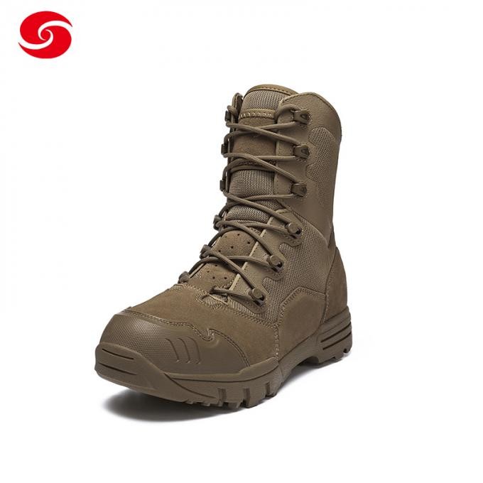 Coyote Cow Leather Nylon Fabric Tactical Mend's Boots Military Shoes