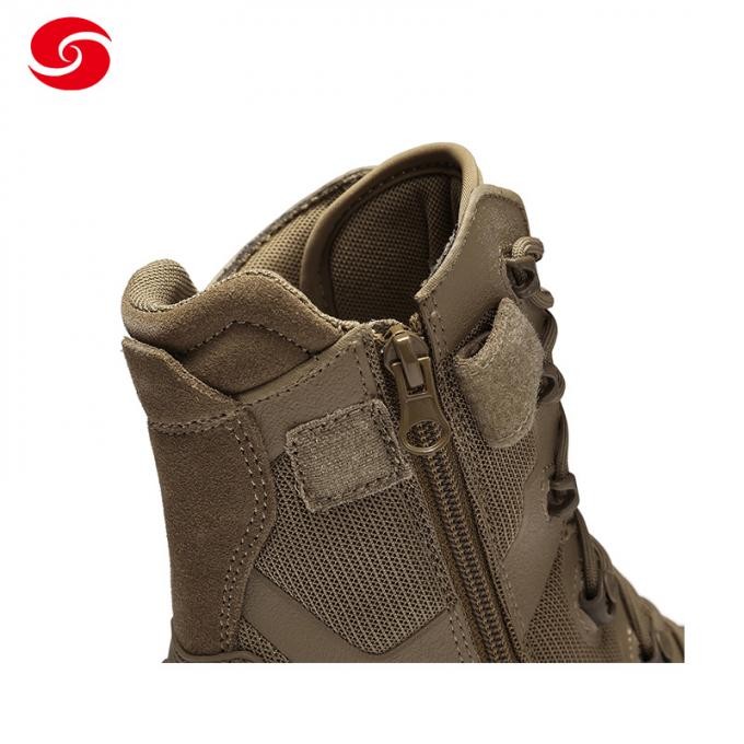 Coyote Cow Leather Nylon Fabric Tactical Mend's Boots Military Shoes
