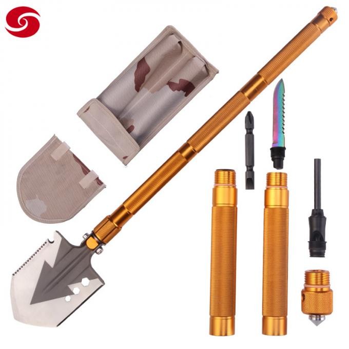 Emergency Set Rescue Military Camping Tool Outdoor Foldable Silver Grey Color Shovel