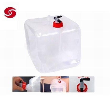 5L/10L/20 L LDPE/PE Transparent Food Level Camping Folding Plastic Military Disaster Relief Water Jerry Can for Outdoor
