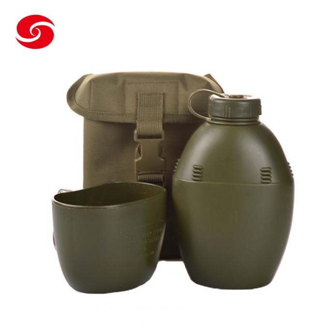 Plastic Army Water Bottle PE Military Canteen Kettle