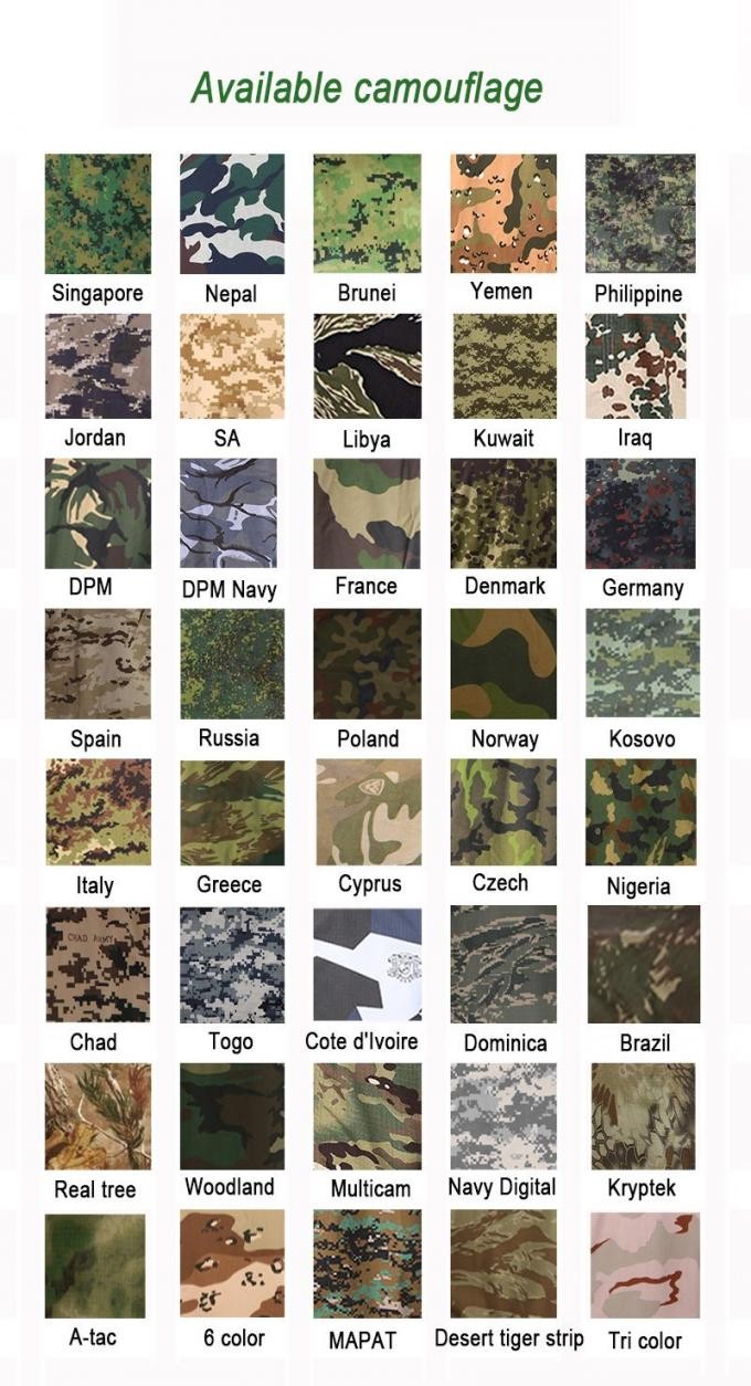 Rainwear Waterproof Camouflage Military Tarp Poncho for Man