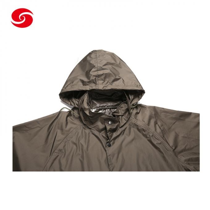 Olive Green Color Mend's Long Rain Coat for out Door