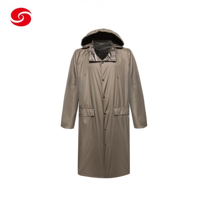 Olive Green Color Mend's Long Rain Coat for out Door
