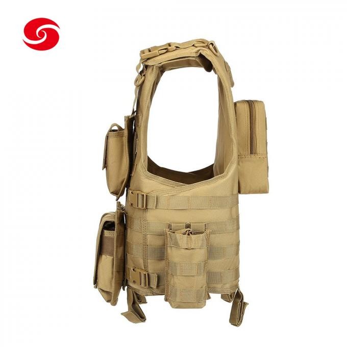Khaki Air Soft Security Military Plate Carrier Tactical Safety Vest for Shooting