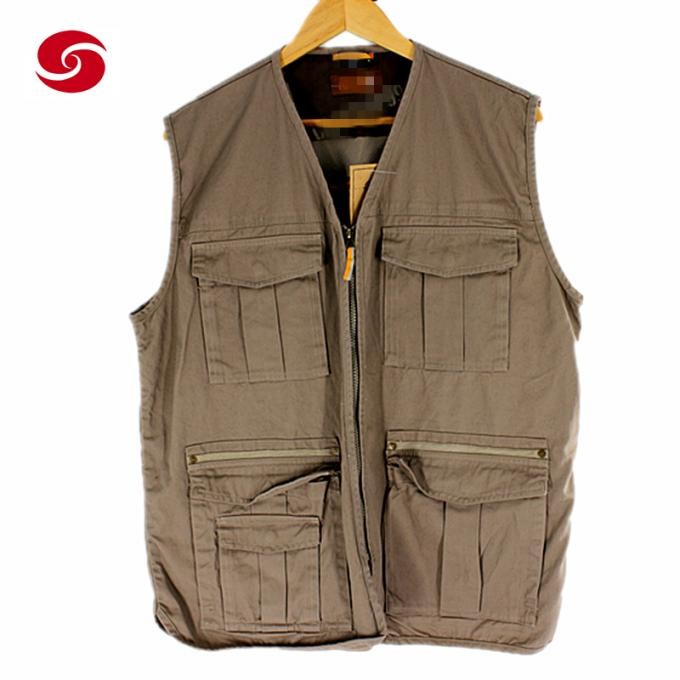 Mend's Multi Pockets Cargo Vest Waistcoat Fishing Vest Jacket for Climbing Hiking