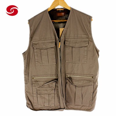 Men′s Multi Pockets Cargo Vest Waistcoat Fishing Vest Jacket for Climbing Hiking