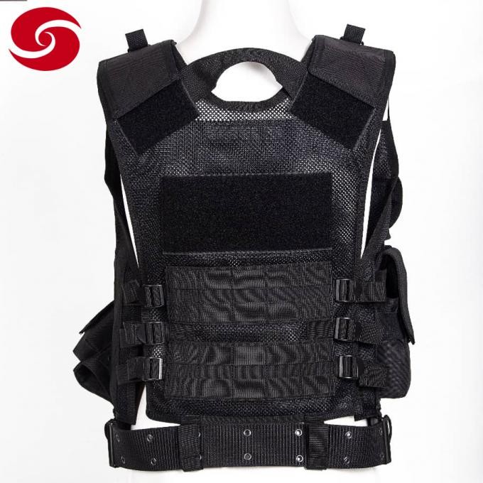 Police Military Tactical Security Nylon Black Vest