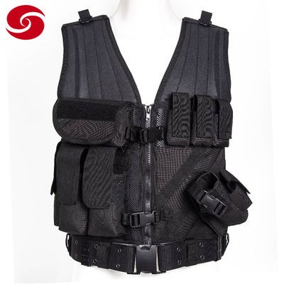 Police Military Tactical Security Nylon Black Vest