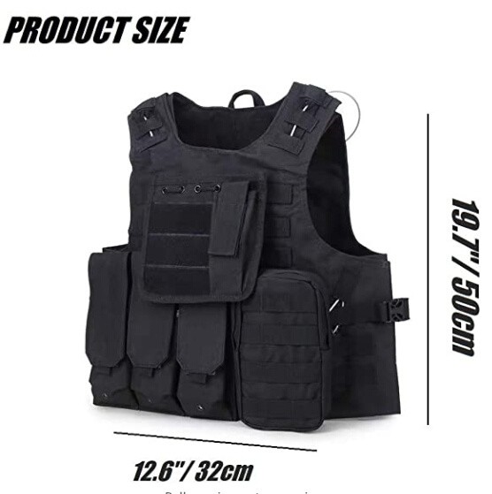 Airsoft Desert Tan Color Nylon Polyester Military Molle Tactical Vest