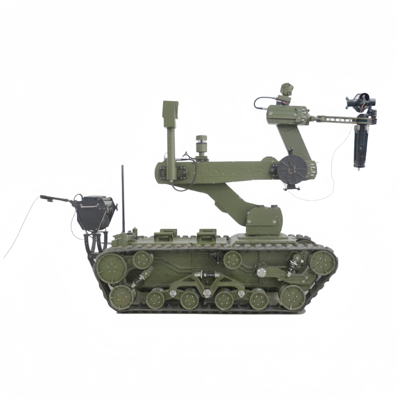 Mammoth 380 heavy UXO robot 7-DOF arm 25kg extended lift fiber optic control