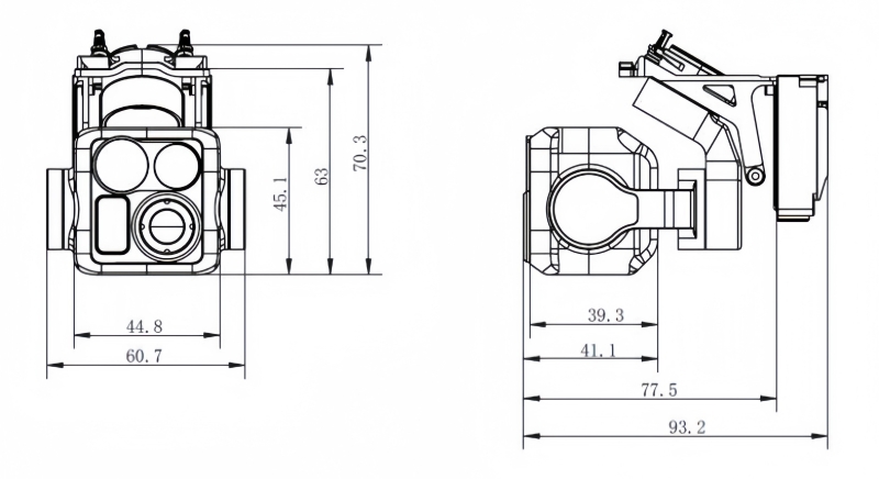 30cm wheelbase drone camera