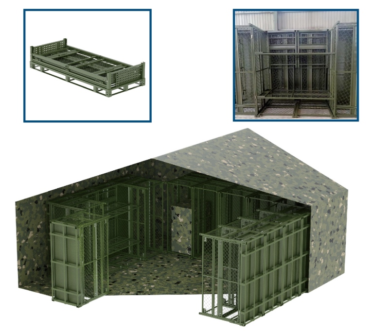 Foldable Military Storage Cage